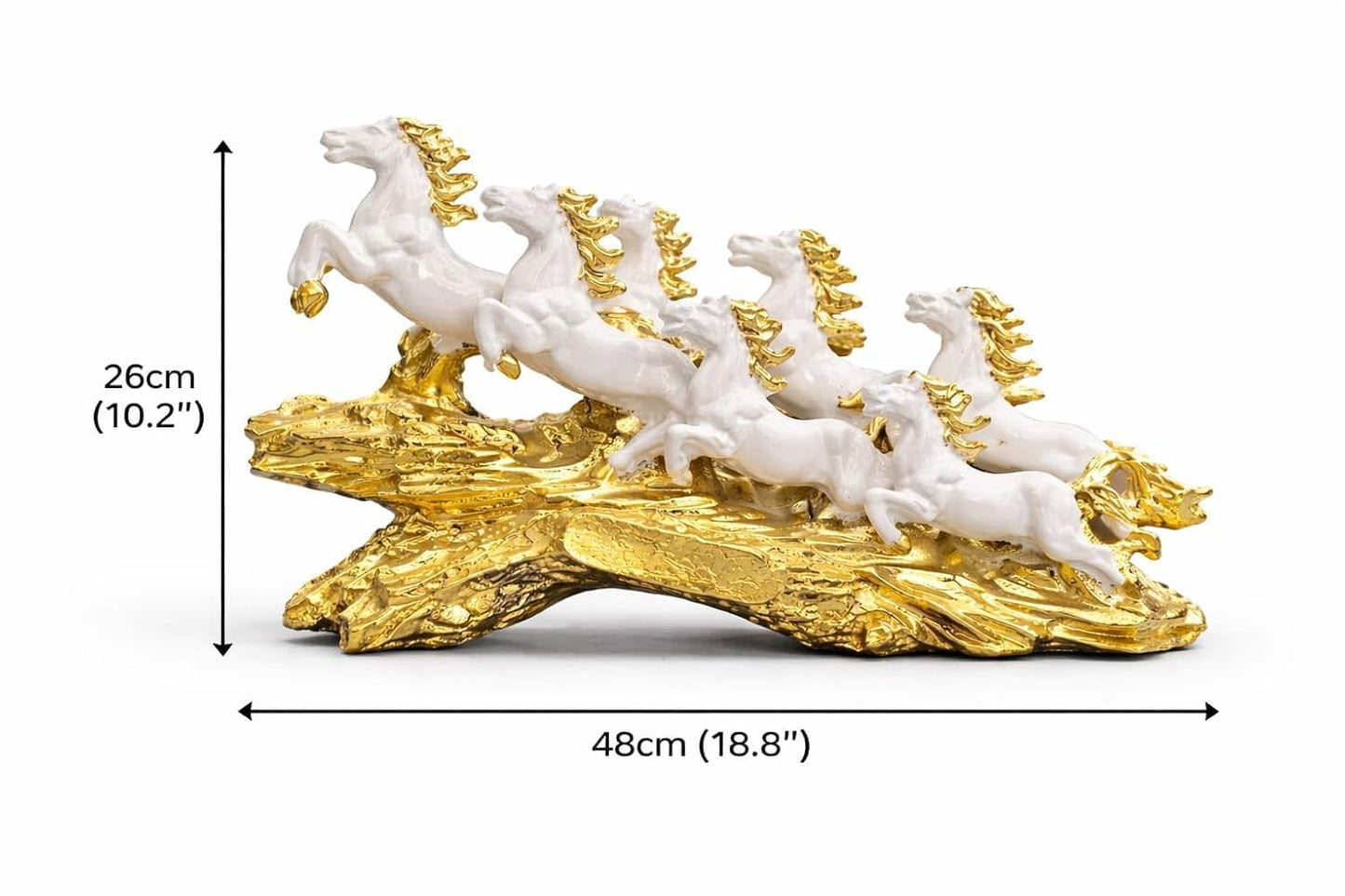 Running Horses Showpiece Statue for Home Deco