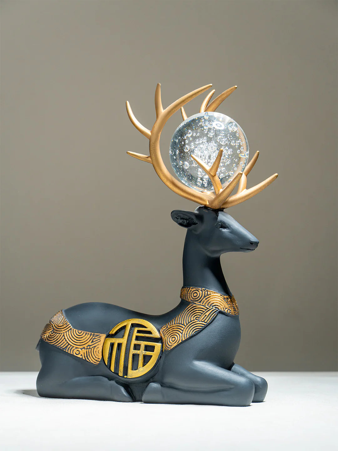 2Pcs White Modern Deer Resin Figurines for Home Décor