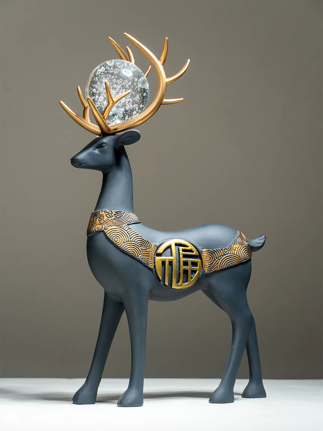 2Pcs White Modern Deer Resin Figurines for Home Décor