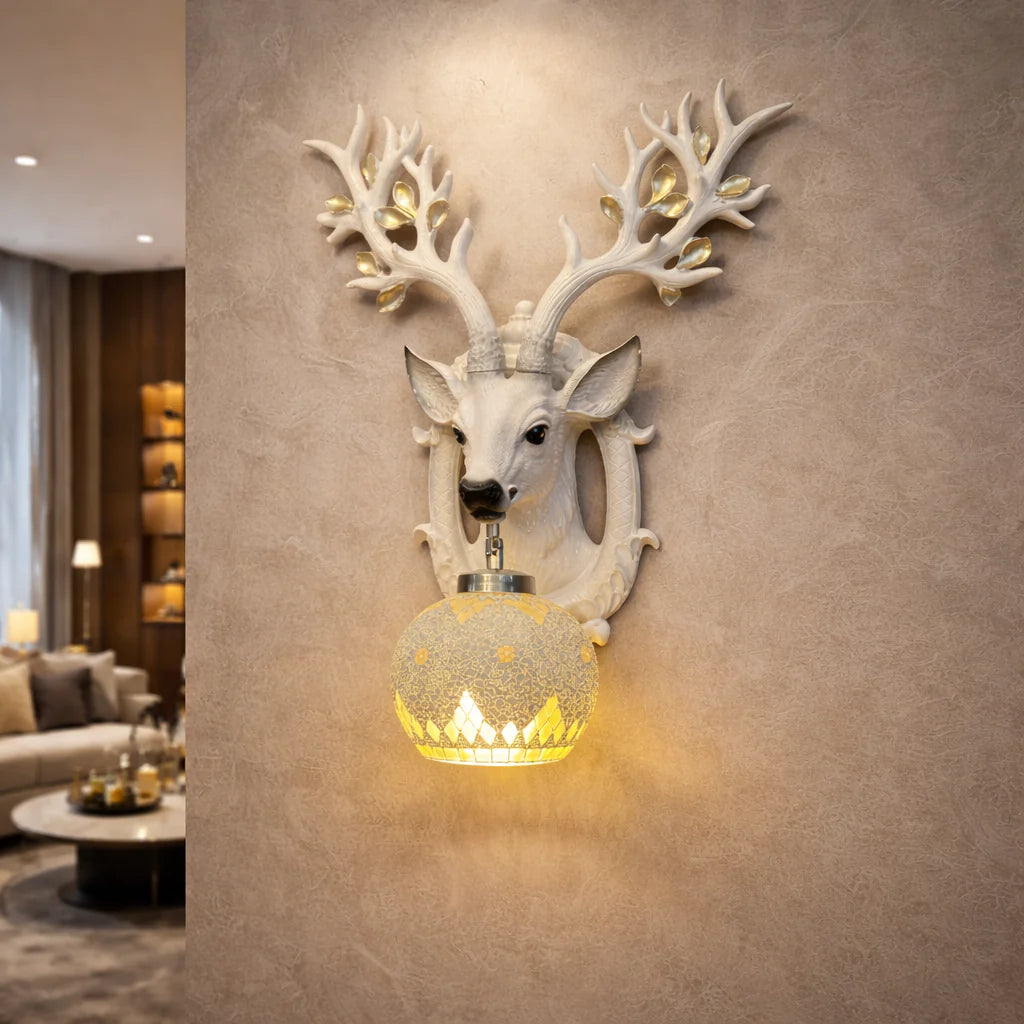 Large 2 ft Deer Wall Lamp – Premium Living Room Upgrade