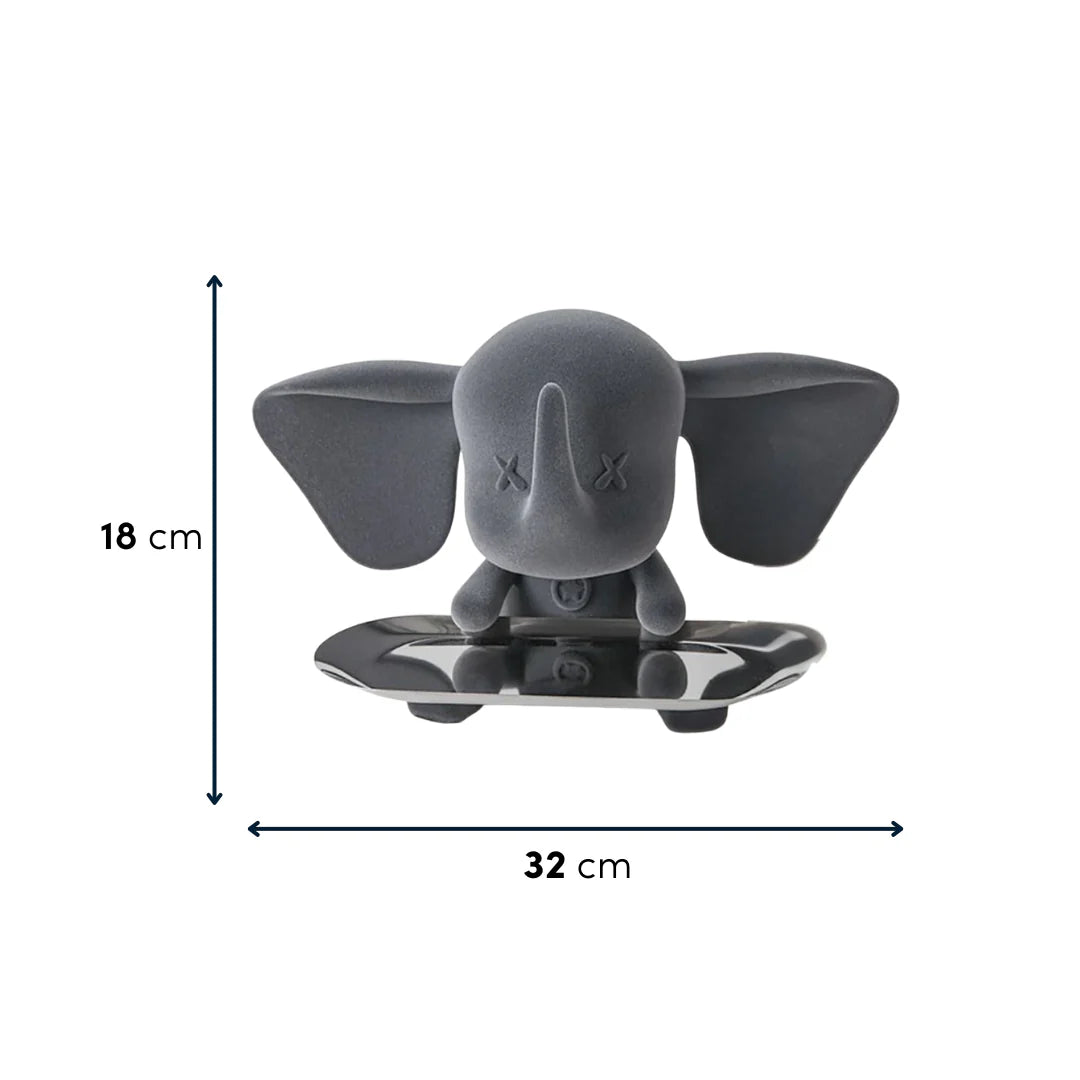 Grey Color Cute Elephant Statue with Tray