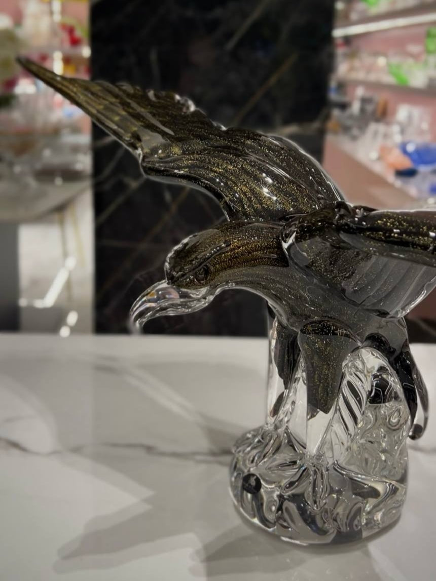 Premium Crystal Eagle Showpiece – Luxury Flying Eagle Decorative Statue for Home & Office