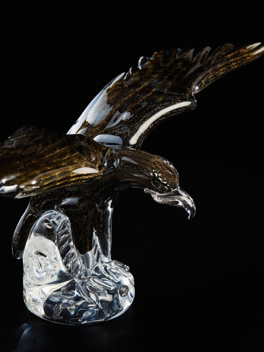Premium Crystal Eagle Showpiece – Luxury Flying Eagle Decorative Statue for Home & Office